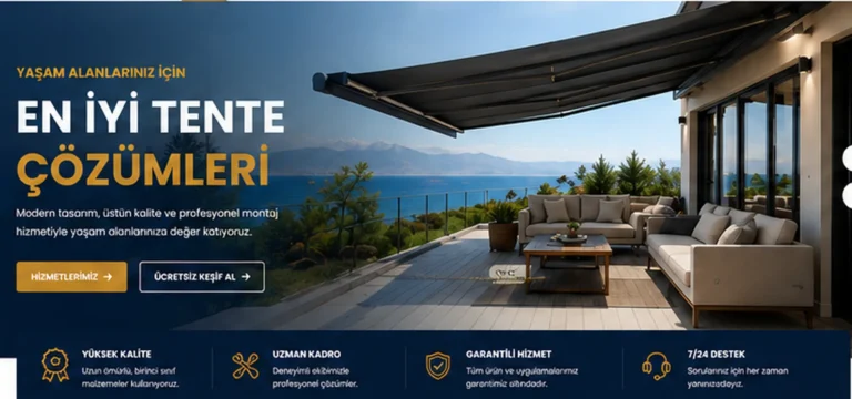 Premium tente ve pergola uygulaması