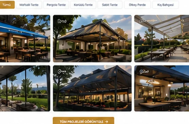Premium tente ve pergola uygulaması