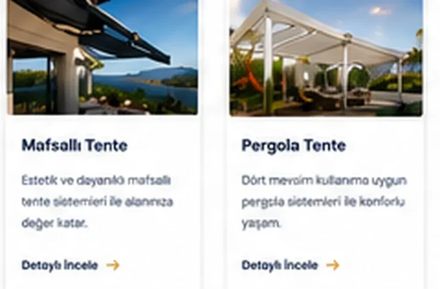 Premium tente ve pergola uygulaması