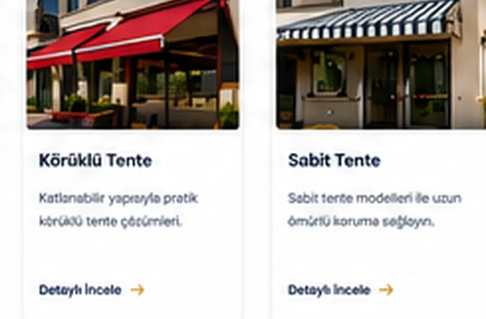 Premium tente ve pergola uygulaması